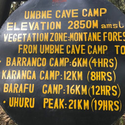 Umbwe cave camp